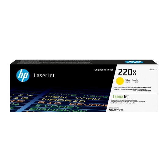 Picture of HP 220X Yellow Original LaserJet Toner Cartridge