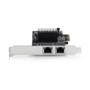 Image de StarTech.com Carte Réseau PCIe Gigabit 5G à 2 Ports, Carte LAN PCI Express 5G/2,5G/1G/100M/10M, Realtek RTL8126, Windows et Linux, Conforme TAA