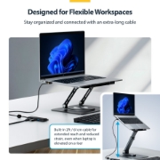 Picture of StarTech.com 4-Port USB-A Hub, 5Gbps, Bus Powered, USB-A to 4x USB-A Mini Hub, Extra Long 2ft/61cm Host Cable, PCR Plastic, Portable Desktop / Laptop USB Hub