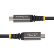 Picture of StarTech.com 2m (6ft) Active USB4 Cable, 40Gbps, 240W PD, 8K 60Hz/4K 240Hz DP2.1 DP40, TPE Jacket, Thunderbolt 4 Compatible USB-C Cable - Black USB-C Cord