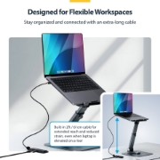 Picture of StarTech.com 4-Port USB-C Hub, 5Gbps, Bus Powered, USB-C to 4x USB-A Mini Hub, Extra Long 2ft/61cm Host Cable, PCR Plastic, Portable Desktop / Laptop USB Hub