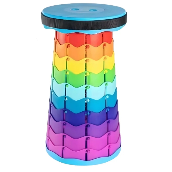 Afbeeldingen van Herzberg HG-04067: Telescopisch Verstelbare Opvouwbare Buitenstoel - Veelkleurig