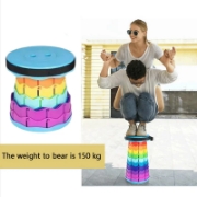 Afbeeldingen van Herzberg HG-04067: Telescopisch Verstelbare Opvouwbare Buitenstoel - Veelkleurig