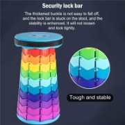 Afbeeldingen van Herzberg HG-04067: Telescopisch Verstelbare Opvouwbare Buitenstoel - Veelkleurig