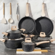 Picture of Just Perfecto JL-27: 15 Pieces Cookware Set - Black