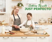 Picture of Just Perfecto JL-28: 15 Pieces Granite Cookware Set - Biege