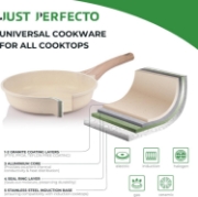 Picture of Just Perfecto JL-28: 15 Pieces Granite Cookware Set - Biege
