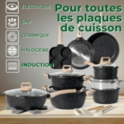 Picture of Just Perfecto JL-722: 21-Piece Granite Cookware Set - Black