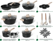 Picture of Just Perfecto JL-722: 21-Piece Granite Cookware Set - Black