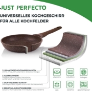 Image de Just Perfecto JL-26: Ensemble de 14 ustensiles de cuisine en granit - Marron