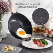 Picture of Just Perfecto JL-32: 13 Pieces Granite Cookware Set - Black