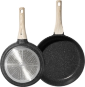 Image de Just Perfecto JL-42: Lot de 2 poêles en granit (20/24 cm) - Noir