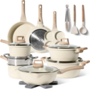 Picture of Just Perfecto JL-721: 21 Pieces Granite Cookware Set - Biege