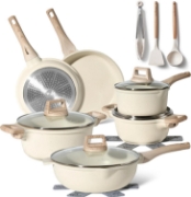 Picture of Just Perfecto JL-788: 15 Pieces Granite Cookware Set - Biege