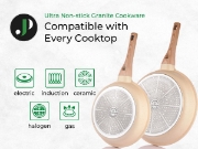 Picture of Just Perfecto JL-788: 15 Pieces Granite Cookware Set - Biege