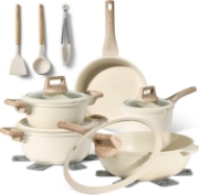Picture of Just Perfecto JL-888: 14 Pieces Granite Cookware Set - Biege
