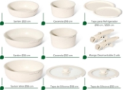 Afbeeldingen van Just Perfecto JL-996: 18-delige granieten kookset - beige