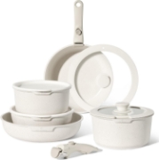 Picture of Just Perfecto JL-999: 11 Pieces Granite Cookware Set - Biege