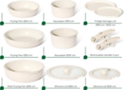 Picture of Just Perfecto JL-999: 11 Pieces Granite Cookware Set - Biege