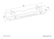 Image de Neomounts ADS07-122WH Goulotte passe-câbles - fixation à vis - universel