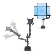 Picture of StarTech.com Desk Mount Monitor Arm, Up to 40-inch Screen/17.6lb (8kg), Mechanical Spring-Assisted Arm, C-Clamp/Grommet, Top-Down Installation, Toolless Adjustment
