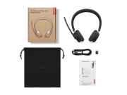Picture of Lenovo 6550 Headset Wireless Head-band Office/Call center USB Type-C Bluetooth Black