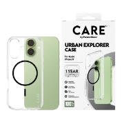 Afbeeldingen van PanzerGlass CARE by ® Flagship Case Transparent Urban Explorer w. Black MagSafe iPhone 17 mobiele telefoon behuizingen Hoes Zwart