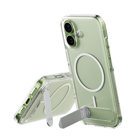 Afbeeldingen van PanzerGlass CARE by ® Feature Case Transparent w. Kickstand & MagSafe iPhone 17 mobiele telefoon behuizingen Hoes Transparant