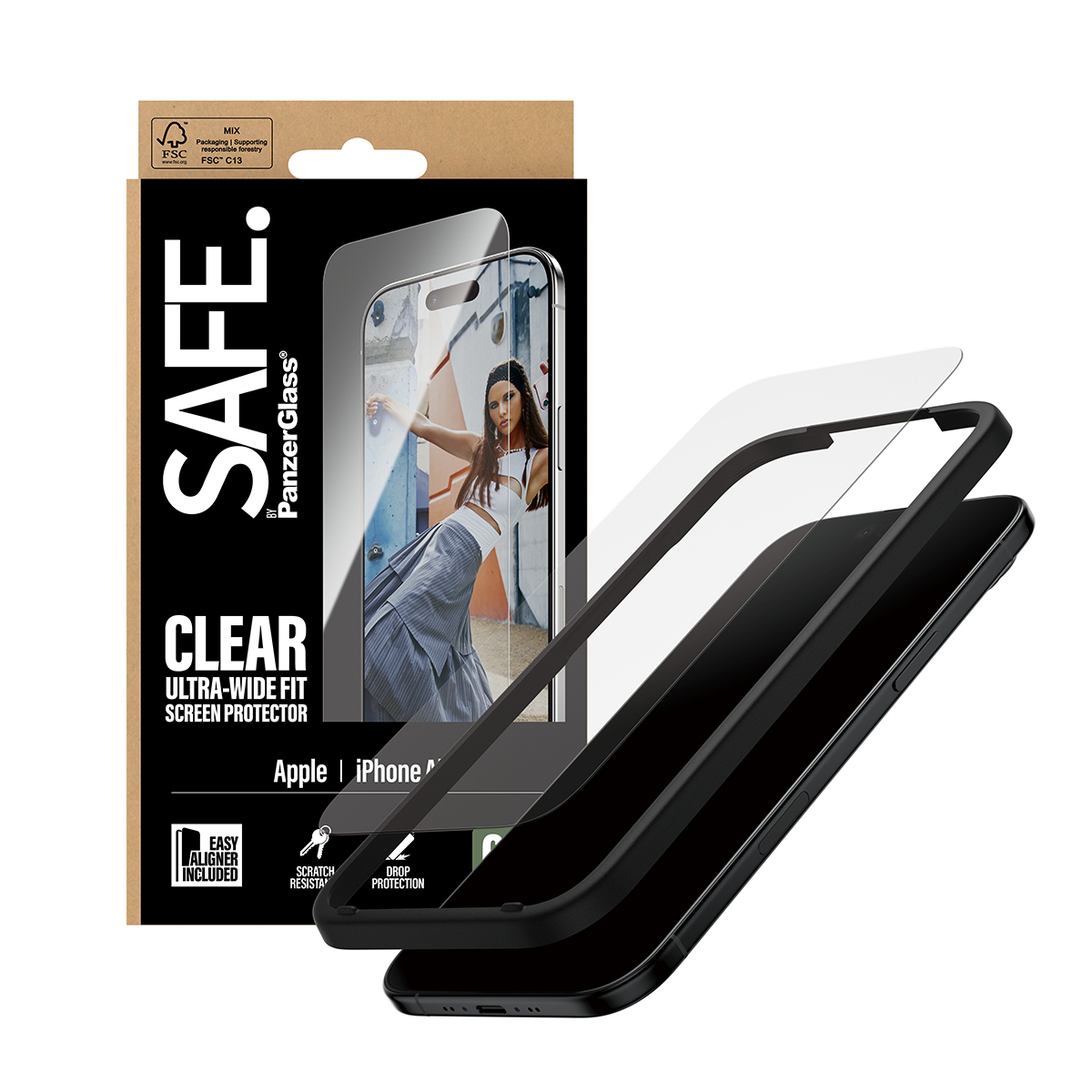 I Safe Protector PanzerGlass SAFE. by ® Screen Protector iPhone Air | Ultra-Wide Fit w ...
