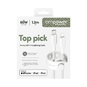 Picture of PanzerGlass empower by ® Racing 60W USB-C to Lightning Cable | USB 2.0 | 1.2M | Silver White