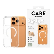 Afbeeldingen van PanzerGlass CARE by ® Fashionable Case Samba Transparent w. White MagSafe iPhone 17 Pro mobiele telefoon behuizingen Hoes Transparant