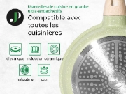 Image de Just Perfecto JL-723: Ensemble de 21 ustensiles de cuisine en granit - Vert