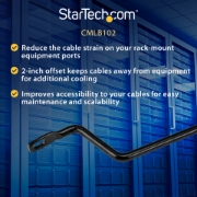 Picture of StarTech.com Horizontal Cable Lacing Bars with 2 in. Offset for Racks - 10 Pack