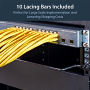 Picture of StarTech.com Horizontal Cable Lacing Bars with 2 in. Offset for Racks - 10 Pack