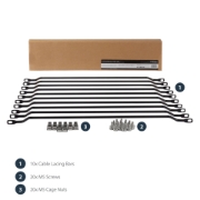 Picture of StarTech.com Horizontal Cable Lacing Bars with 2 in. Offset for Racks - 10 Pack