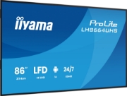 Afbeeldingen van iiyama LH8664UHS-B3AG beeldkrant Digitale signage flatscreen 2,17 m (85.6") Wifi 450 cd/m² 4K Ultra HD Zwart Type processor Android 24/7