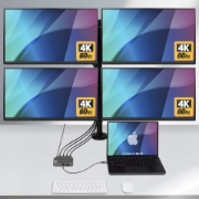 Image de StarTech.com QUAD-USB-HDMI-ADAPT station d'accueil Avec fil USB 3.2 Gen 1 (3.1 Gen 1) Type-C Gris