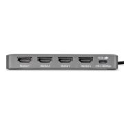 Image de StarTech.com QUAD-USB-HDMI-ADAPT station d'accueil Avec fil USB 3.2 Gen 1 (3.1 Gen 1) Type-C Gris