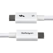 Picture of StarTech.com 3ft (1m) Thunderbolt 5 Cable, 80Gbps/Up to 120Gbps, 240W PD, 8K 60Hz, Certified Thunderbolt Cable, Compatible w/Thunderbolt 4/USB4/USB-C - White