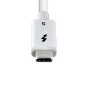 Picture of StarTech.com 2.6ft (80cm) Thunderbolt 5 Cable, 80Gbps/Up to 120Gbps, 240W PD, 8K 60Hz, Certified Thunderbolt Cable, Compatible w/Thunderbolt 4/USB4/USB-C - White