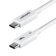 Picture of StarTech.com 1.5ft (50cm) Thunderbolt 5 Cable, 80Gbps/Up to 120Gbps, 240W PD, 8K 60Hz, Certified Thunderbolt Cable, Compatible w/Thunderbolt 4/USB4/USB-C - White