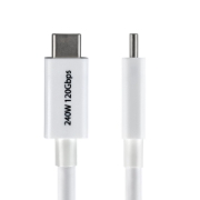 Picture of StarTech.com 1.5ft (50cm) Thunderbolt 5 Cable, 80Gbps/Up to 120Gbps, 240W PD, 8K 60Hz, Certified Thunderbolt Cable, Compatible w/Thunderbolt 4/USB4/USB-C - White