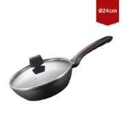 Image de Royalty Line RL-FDN24: 24cm Marmeren Koekenpan met Deksel - 2,2L