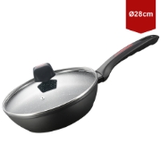 Picture of Royalty Line RL-FDN28: 28cm Marble Coated Deep Frying Pan with Lid - 3.5L