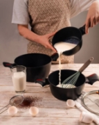 Afbeeldingen van Royalty Line RL-FSN18: 18cm Marmeren Beklede Braadpan met Deksel