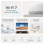 Picture of TP-Link DECO BE22(1-PACK) mesh wi-fi system Dual-band (2.4 GHz / 5 GHz) Wi-Fi 7 (802.11be) White 2 Internal