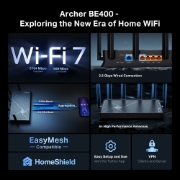 Afbeeldingen van TP-Link Archer BE400 draadloze router 2.5 Gigabit Ethernet Dual-band (2.4 GHz / 5 GHz) Zwart