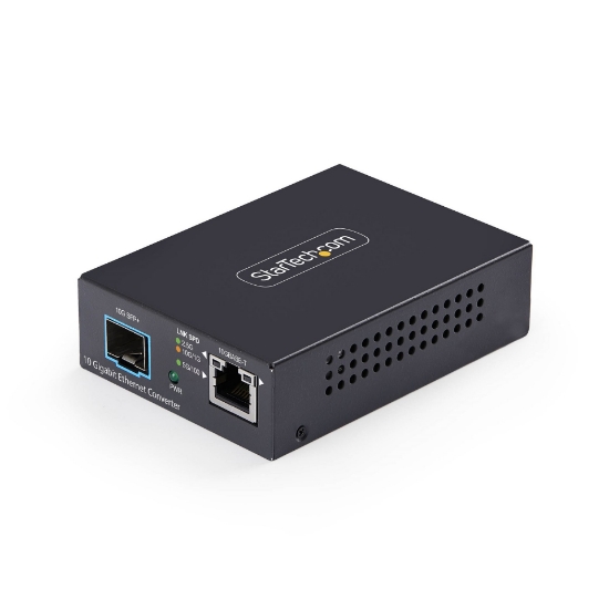 Afbeeldingen van StarTech.com 10GbE Multi-Gigabit Open SFP+ Glasvezel Media Converter, 10G/5G/2.5G/1G/100M, Koper naar 10GBASE-X, Single-Mode, Multi-Mode, 16K Jumbo Frames, TAA