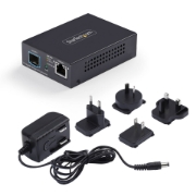 Afbeeldingen van StarTech.com 10GbE Multi-Gigabit Open SFP+ Glasvezel Media Converter, 10G/5G/2.5G/1G/100M, Koper naar 10GBASE-X, Single-Mode, Multi-Mode, 16K Jumbo Frames, TAA