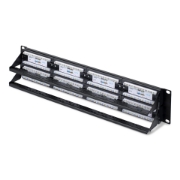 Picture of StarTech.com 48-Port 2U Rackmount Cat6 Patch Panel, RJ45, UTP, 110 Punch-Down, Cat 6 Ethernet Patch Panel for Network Server Rack